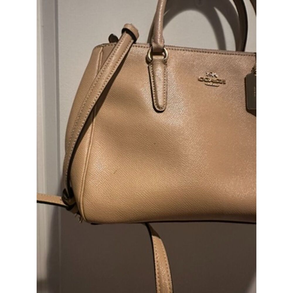 Coach Nude Leather Large Surrey Carryall Women's Purse - Picture 5 of 12
